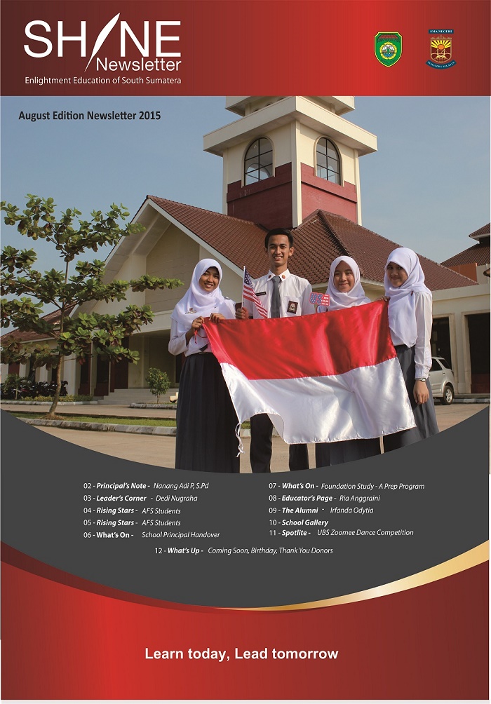 NEWSLETTER 2015 AUGUST EDITION